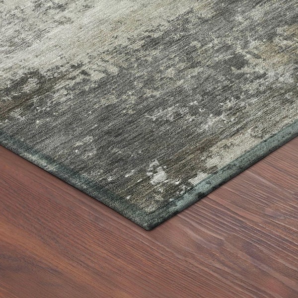 Chantille Machine Washable Indoor/Outdoor Abstract ACN2368 Gray 8 ft. x 10 ft. Area Rug