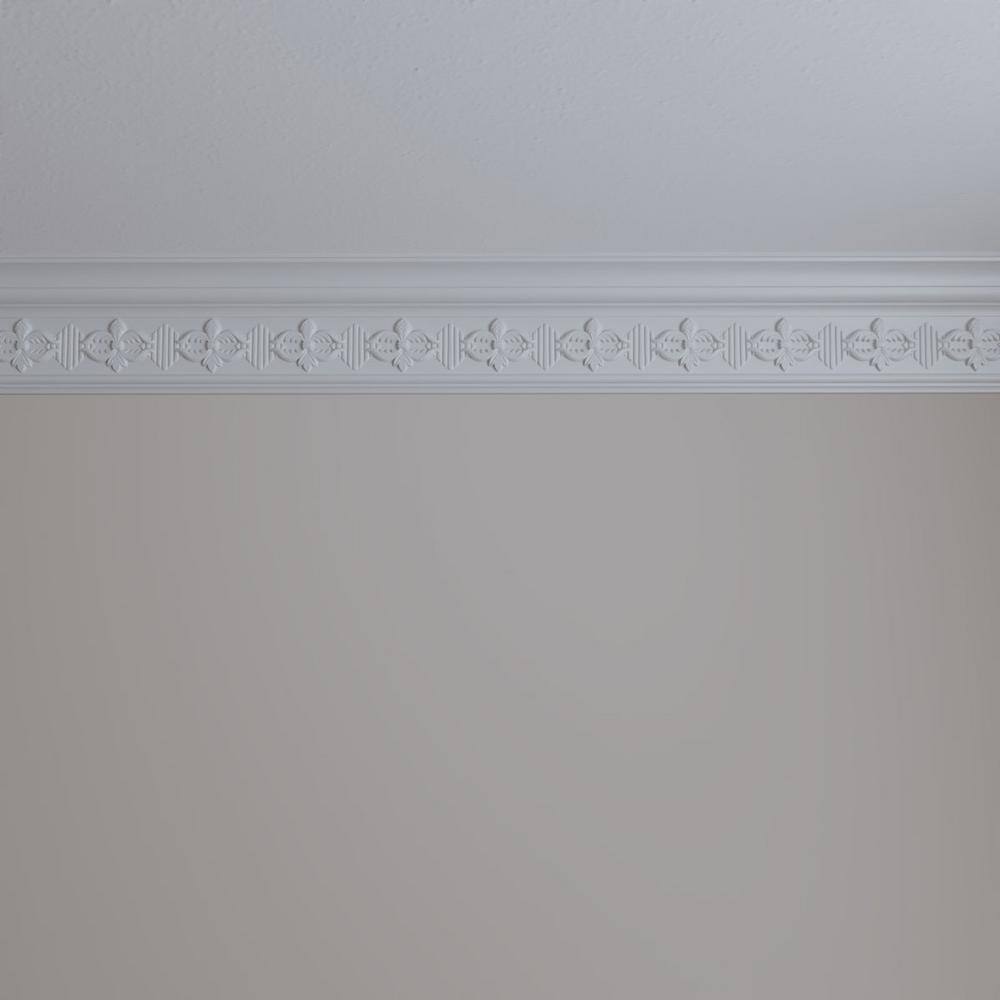 Victorian Primed Urethane Crown Moulding Sample, 12-inch
