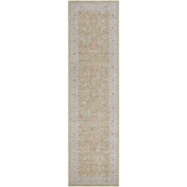 Avant Garde AVT-2374 Gray 2 ft. x 7 ft. Machine Woven Runner Rug