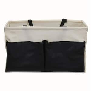 Black and White Water Resistant Canvas All Purpose Utility Tote