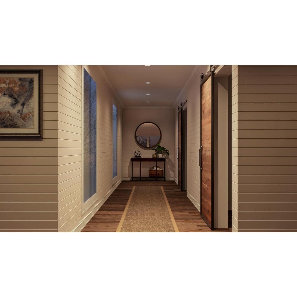4" White Plastic Baffle Trim for Recessed Lighting