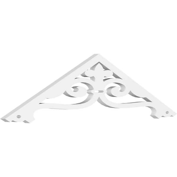 Ekena Millwork 1 in. x 36 in. x 9 in. (6/12) Pitch Finley Gable Pediment Architectural Grade PVC Moulding