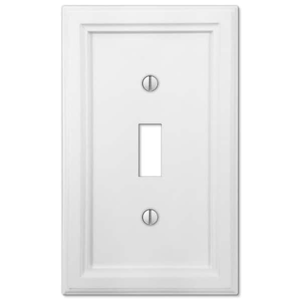 AMERELLE Elly 1 Gang Toggle Composite Wall Plate - White