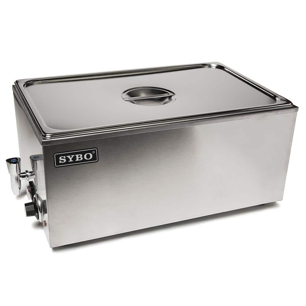 SYBO Commercial Grade Stainless Steel Bain Marie Buffet Food Warmer Steam Table for Restaurants, 1-Section with Tap