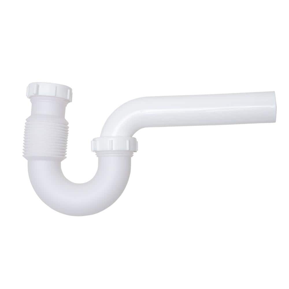 Form N Fit 1-1/2 in. White Plastic Sink Drain Flexible P-Trap price history on PriceWatchPro