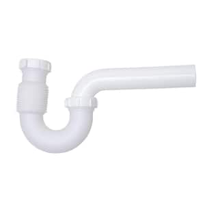 Form N Fit 1-1/2 in. White Plastic Sink Drain Flexible P-Trap