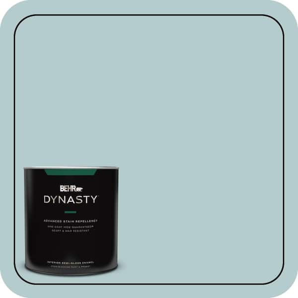 BEHR DYNASTY 1 qt. #PPU13-15 Clear Pond Semi-Gloss Enamel Interior Stain-Blocking Paint & Primer