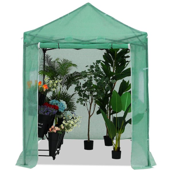 ABCCANOPY 70 in. W x 94 in. D x 98 in. H Pop Up Walk-in Garden Greenhouse