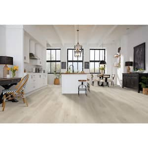 Vert Haus Snowdrift Oak 10 mm T x 7.4 in. x 47.2 in. Waterproof Hybrid Resilient Flooring (27 sq. ft./Case)