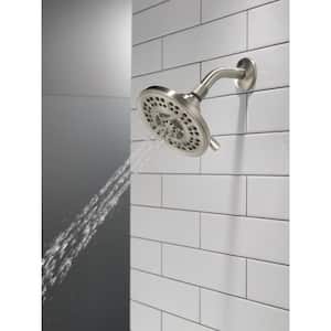 8-Spray Patterns 1.75 GPM 6 in. Wall Mount Fixed Shower Head in Satin Nickel