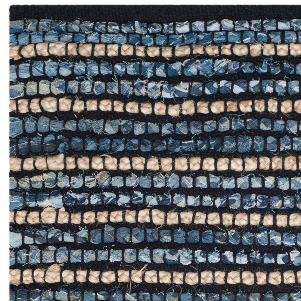 Cape Cod Blue and Natural Handwoven Cotton Area Rug