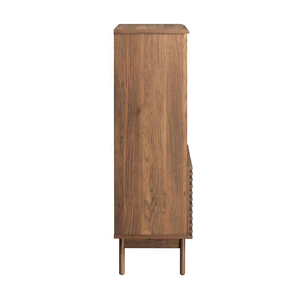 Walnut Mid-Century Modern Display Cabinet Bookshelf