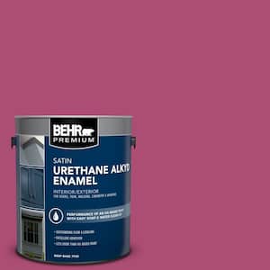1 gal. #100B-7 Hot Pink Urethane Alkyd Satin Enamel Interior/Exterior Paint