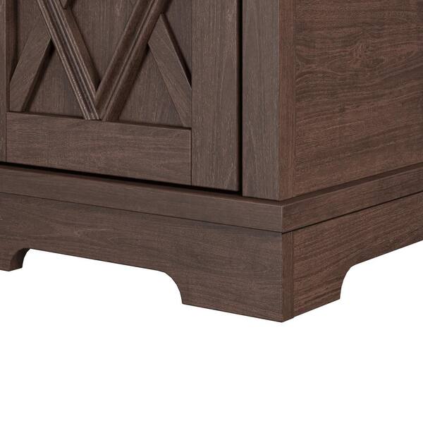 forme Banks S （fb-1） FESTIVO Farmhouse 14 in. Wild Brown Square Side Table Wood