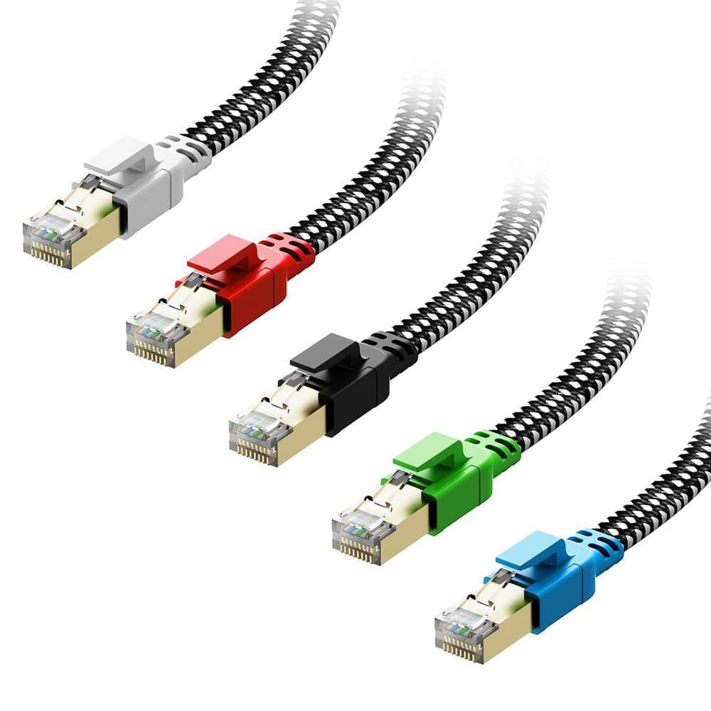 Cat 8 1.5 ft. RG6 Shielded Gold Plated Ethernet Cable Wire-Multi Color price history on PriceWatchPro