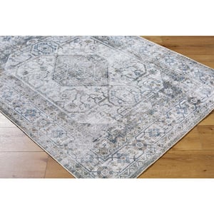 Lillian Dark Grey 2 ft. x 3 ft. Traditional Indoor Area Rug