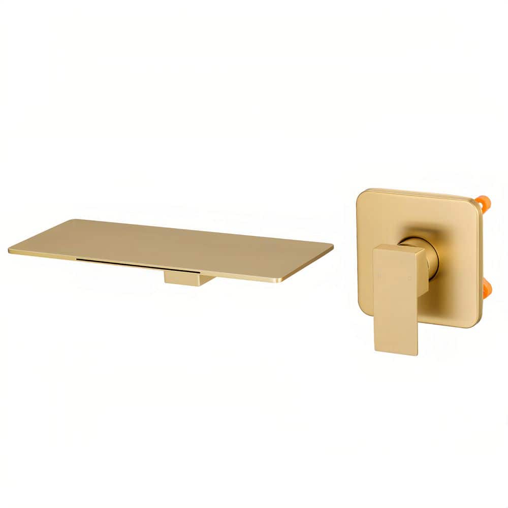 Single-Handle Waterfall Wall Mounted Bathroom Faucet in Brushed Gold price history on PriceWatchPro