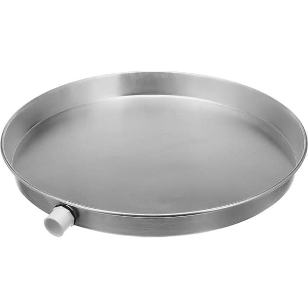 AMERICAN BUILT PRO 30 in. Aluminum Drain Pan for Water Heaters with Drilled Side Hole and 1 in. PVC Slip Drainhose Adapter