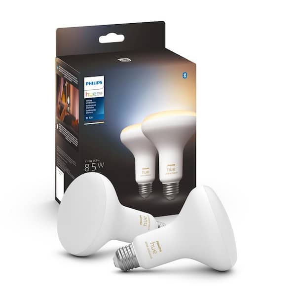 Philips Hue 85-Watt Equivalent BR30 Smart LED Tunable White Light Bulb with Bluetooth (4-Pack)