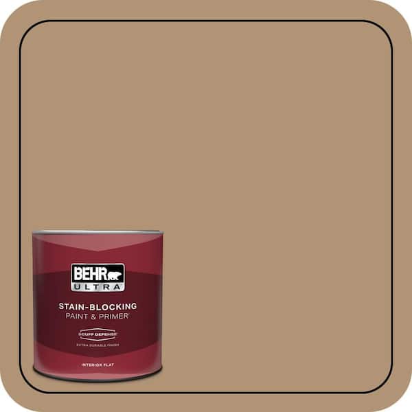 BEHR ULTRA 1 qt. #290F-4 Cliff Rock Extra Durable Flat Interior Paint & Primer