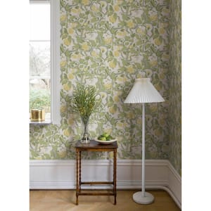 Kort Yellow Fruit and Floral Non-Pasted Non-Woven Paper Wallpaper