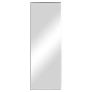 20 in. H x 59 in. W Rectangle Silver Metal Wall Mirror