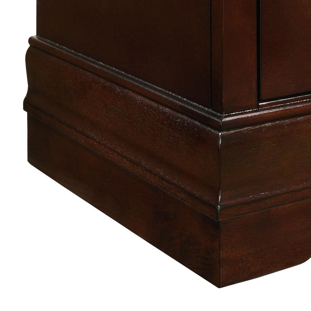 Ellington Transitional Cherry 2-Drawer Nightstand in Sleek Black