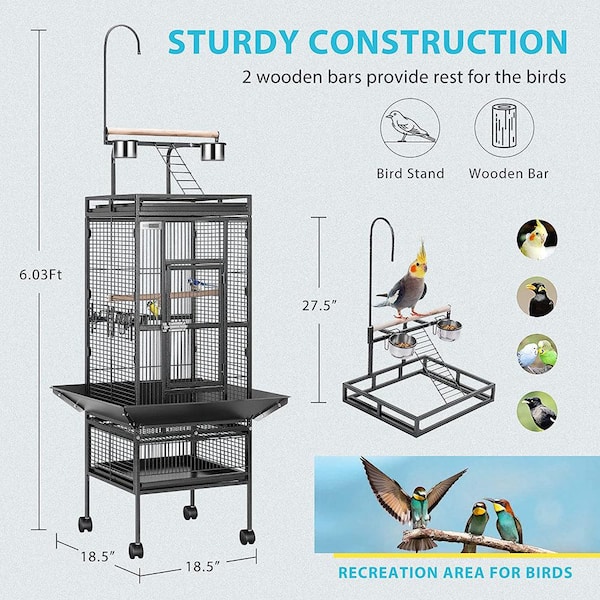 Medium bird cage on sale with stand