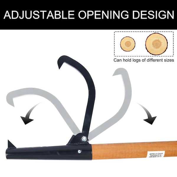 Forestry Multitool Cant Hook – 17.7-Inch Log Handling Tool, Heavy-Duty Anti-Rust Steel With Sharp Oblique Hook, Supports Logs Up To 15.5" Diameter