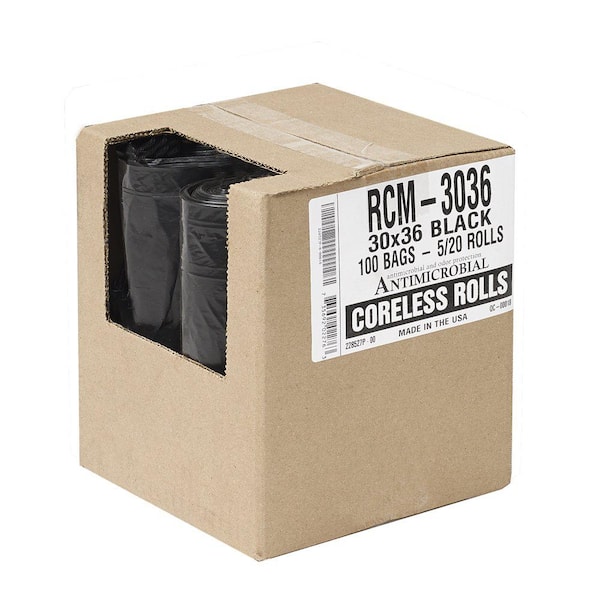 20 Gal.-30 Gal. Clear Garbage Bags - 30 in. x 36 in. (Pack of 100) 1.5 mil  (eq) - for Recycling, Storage & Outdoor Use