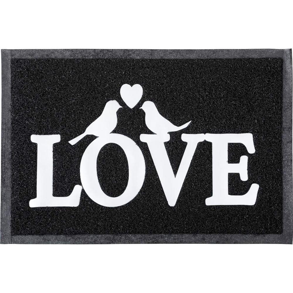 Love Door Scraper Black 24 in. x 16 in. Recycled PVC Outdoor Door Mat price history on PriceWatchPro