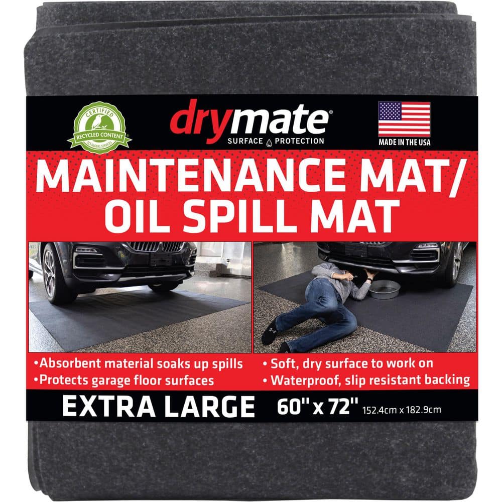 6ft. W x 4 ft. 10 in. L Charcoal Commercial/Residential Polyester Garage Fl
