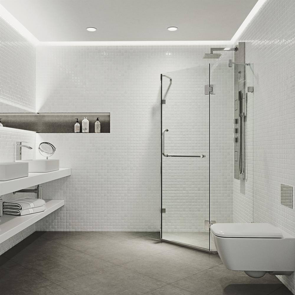 Piedmont Frameless Clear Glass Neo-Angle Shower Enclosure