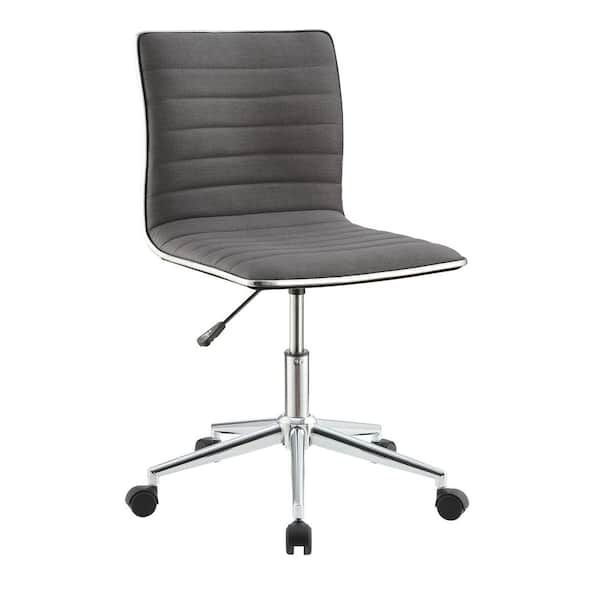 Coaster Adjustable Height Office Chair Grey and Chrome