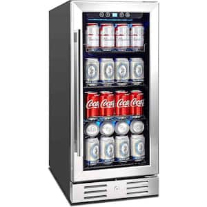 2.8 cu. ft. Beverage cooler 96 Can Built-In Single Zone Touch Control in Black stainless steel