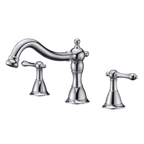 Prime 2-Handle Deck-Mount Roman Tub Spout Faucet in Polished Chrome