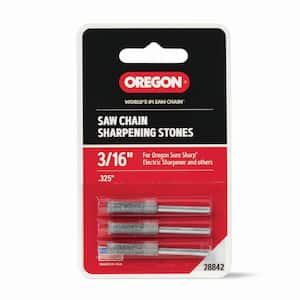3/16 in. Sharpening Stones (3-Pack) for Suresharp Handled Grinder, for 0.325 in. Saw Chain 28842