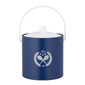 PASTIMES Tennis 3 qt. Royal Blue Ice Bucket with Acrylic Cover