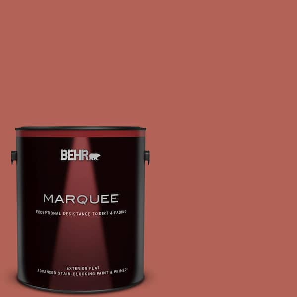 BEHR MARQUEE 1 gal. #QE-04 Chimayo Red Flat Exterior Paint & Primer