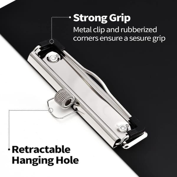 Document Clipboard FRETONBA Clipboard Folder, 6 Packs Clipboard A4 With Retractable Hook Office School Classroom Clipboard - View #6