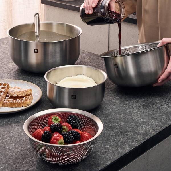 ZWILLING Prep 3-Pieces Brushed Stainless Steel Nesting Bowls