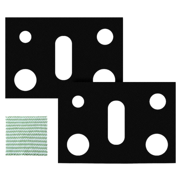 2 Pack Black Glass Fiber Stove Covers, Gas Range Protectors for Samsung Gas Range Stove Cover Reusable Stove Top Covers