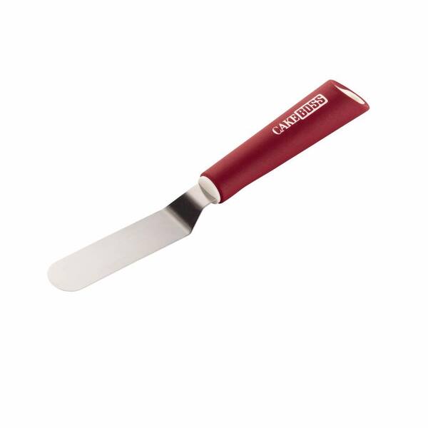 Cake Boss Stainless Steel Tools and Gadgets 4.25 in. Offset Icing Spatula in Red