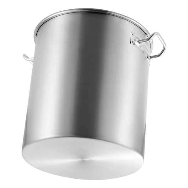 Stainless Steel Stockpot 42Qt with Basket, Large Cooking Pot, Lid & Handles, Heavy Duty Stock Pot for Events