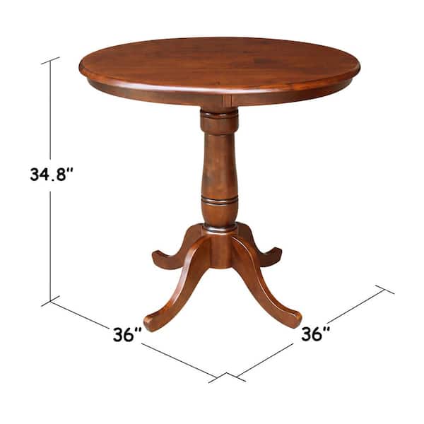 International Concepts 3-Piece 36 in. Espresso Solid Wood
