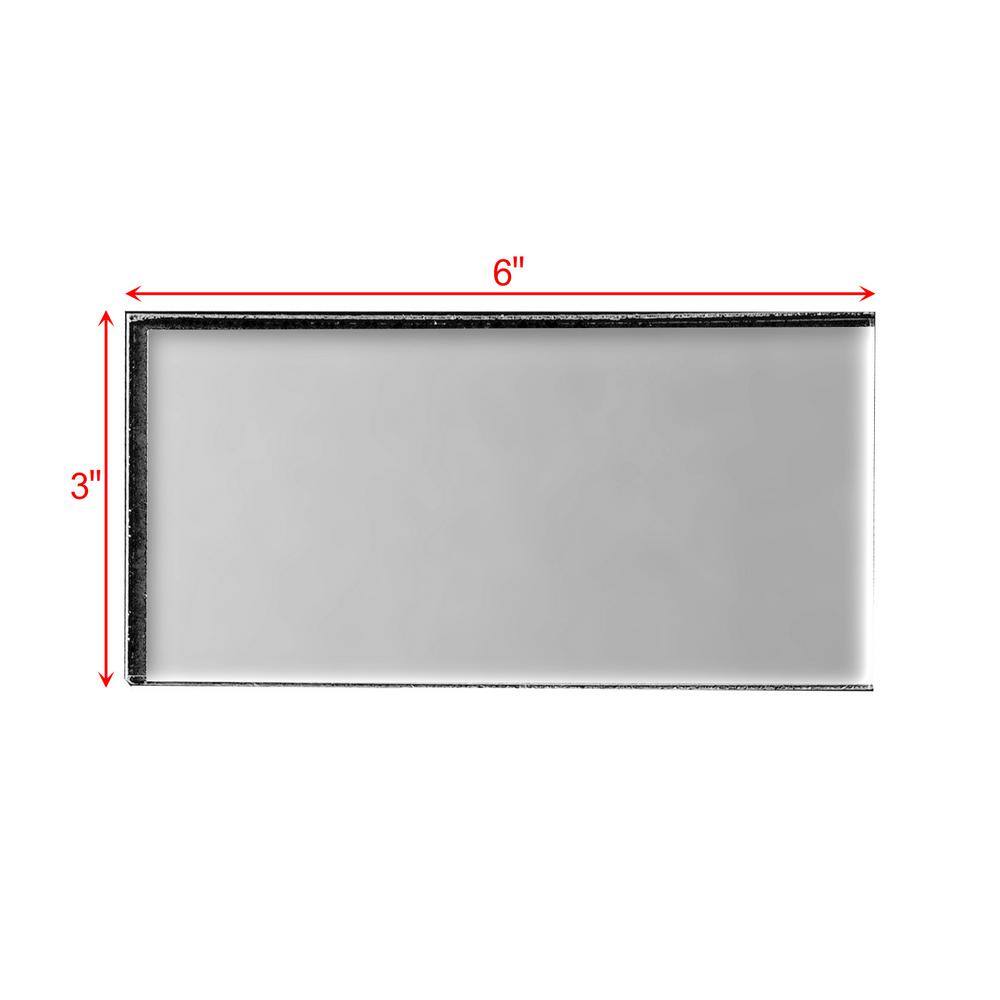 Eternal Silver Matte Glass 3x6 Subway Wall Tile