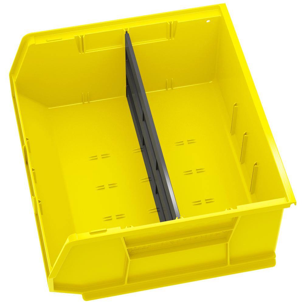Set of 6 Heavy-Duty Yellow Stackable Storage Bins