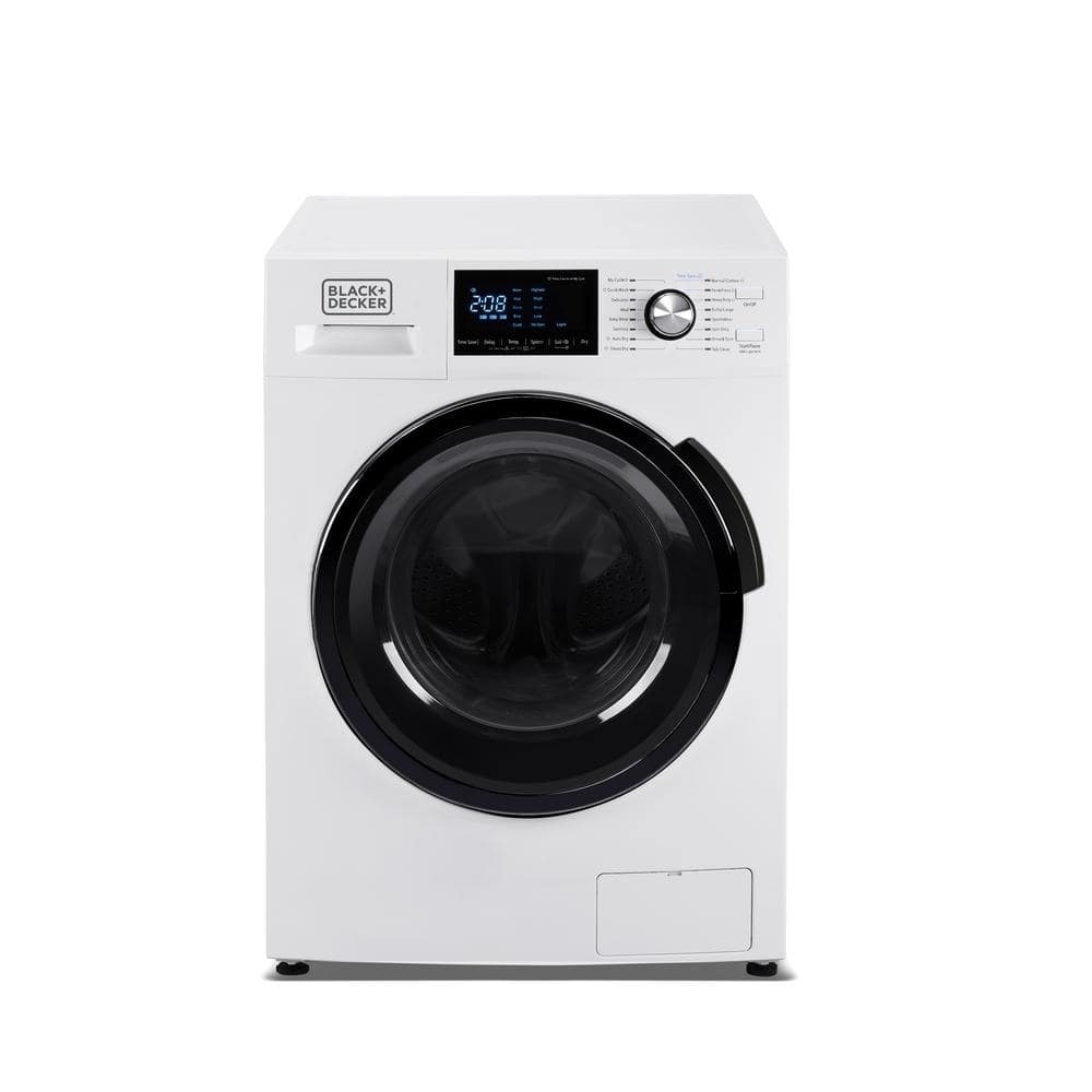 White and Black 2.7 Cu. Ft. Smart Electric Washer Dryer Combo