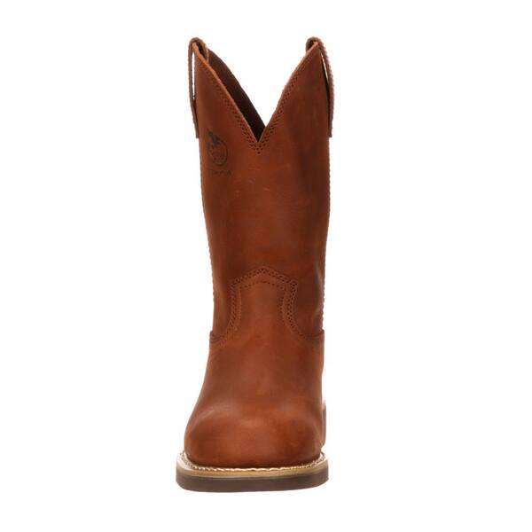 thumbnail interactive-video image 1 of Georgia Boot Farm & Ranch Pull-On Work Boot - Chemical Resistant Wellington Style 1 of 10