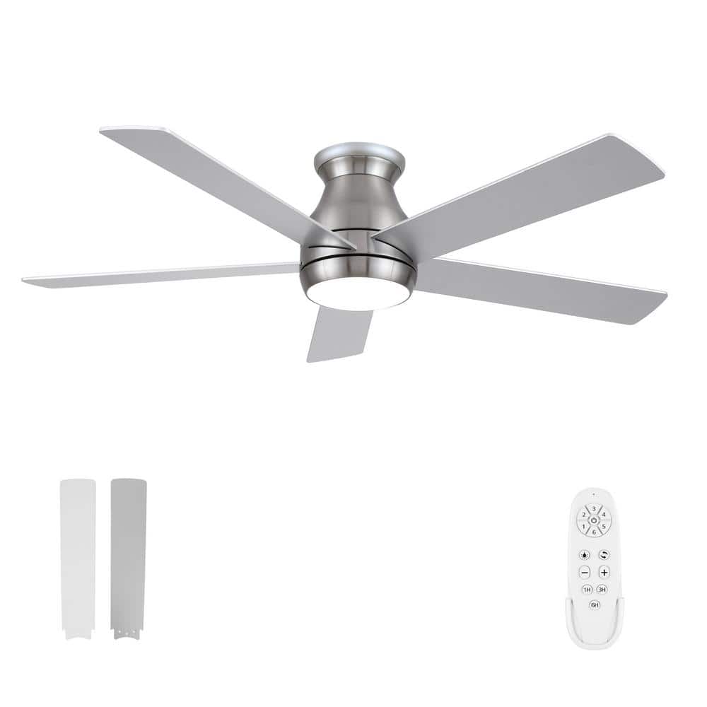 Reviews for YUHAO Hoppas 52 in. Indoor Brush Nickel Flush